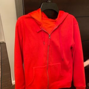 Jcrew velvet, soft hoodie in a really pretty orange. Great condition,no flaws.